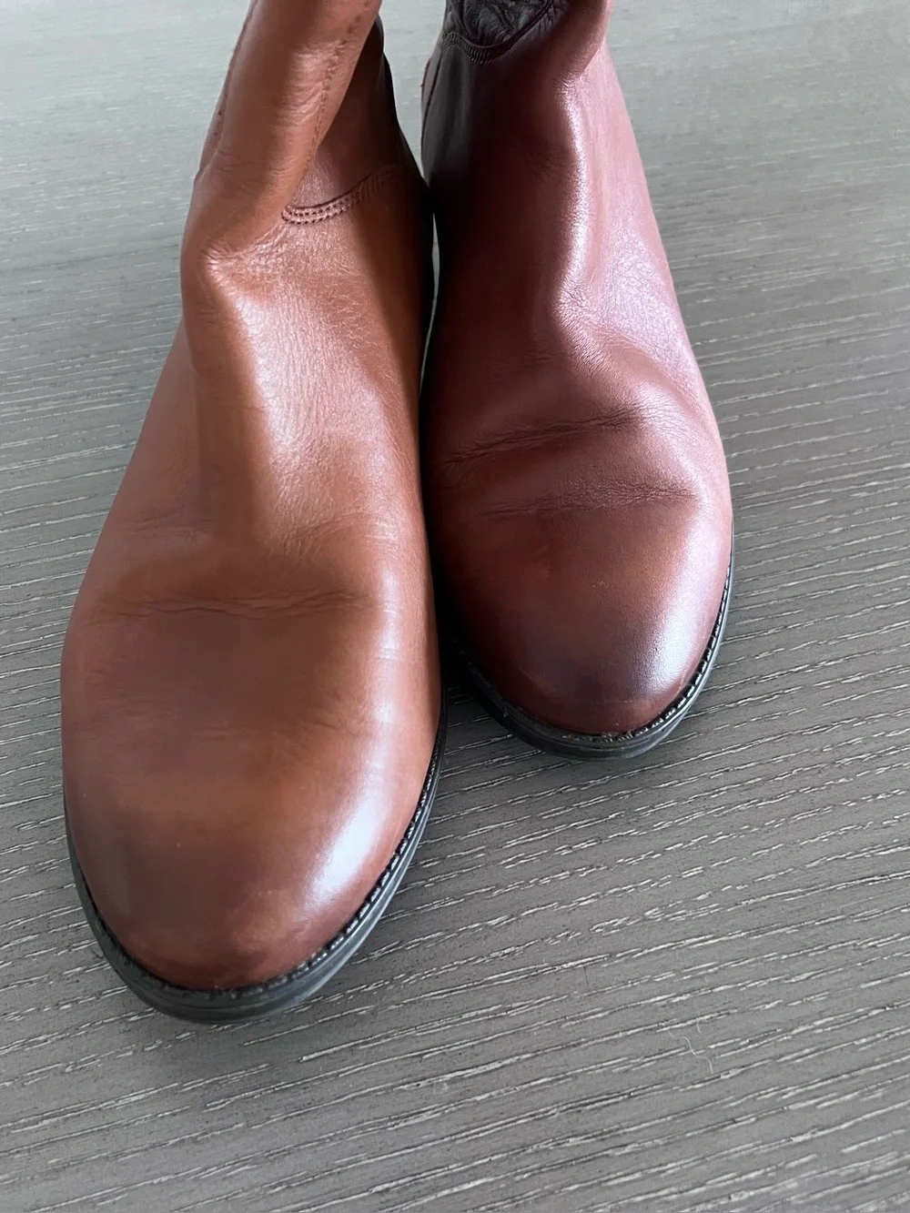 Sam Edelman Over-the-Knee Leather Riding Boots - Cognac